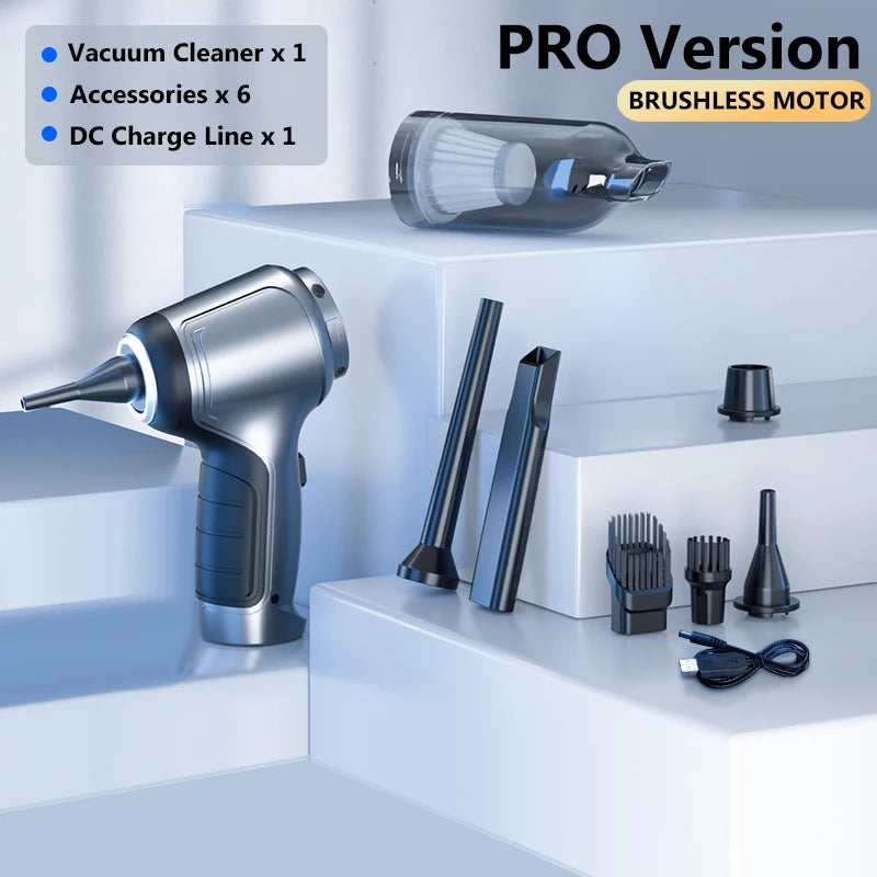 Clearance_Wireless Car Vacuum Cleaner Strong Cordless Cleaner Suction Handheld Auto Vacuum Home&Car Dual Use MiniVacuum Cleaner
