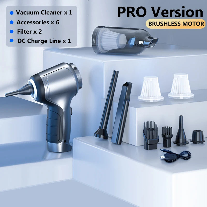 Clearance_Wireless Car Vacuum Cleaner Strong Cordless Cleaner Suction Handheld Auto Vacuum Home&Car Dual Use MiniVacuum Cleaner