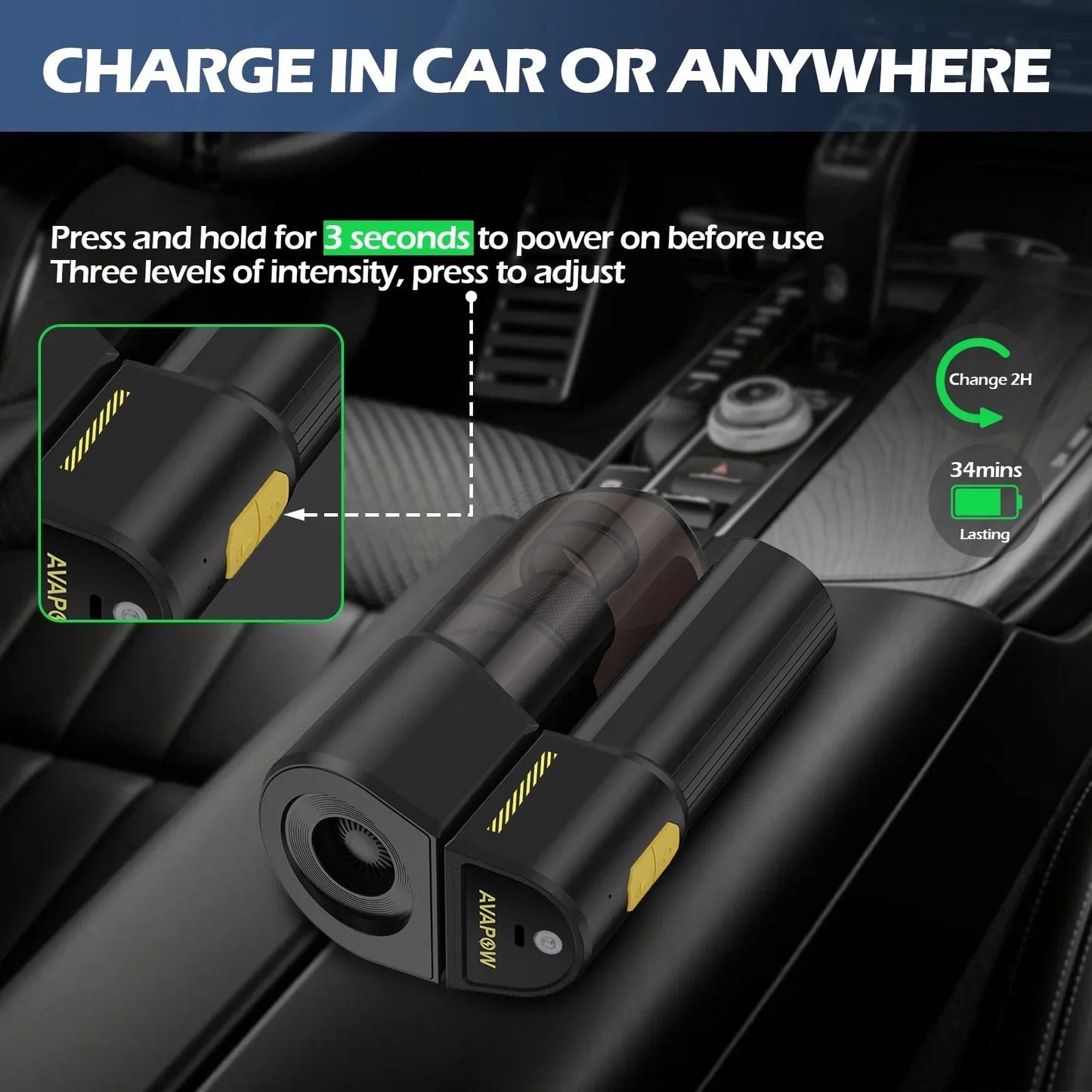 Suck It Up! The Super Duper 8-in-1 Cordless Car Vacuum - Because Your Car Deserves a Spa Day Too!