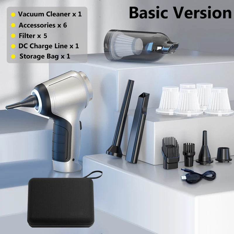 Clearance_Wireless Car Vacuum Cleaner Strong Cordless Cleaner Suction Handheld Auto Vacuum Home&Car Dual Use MiniVacuum Cleaner