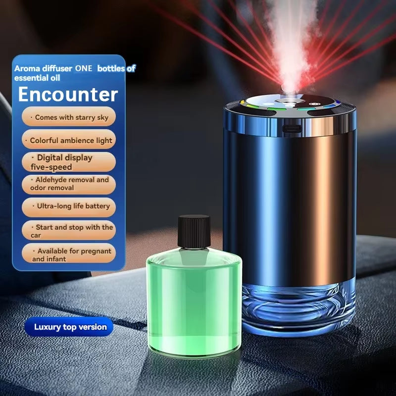 The "Scent-sational Car Perfume Machine: Level 5 Mood Booster with USB Power for Your Ride's Aromatic Adventure!