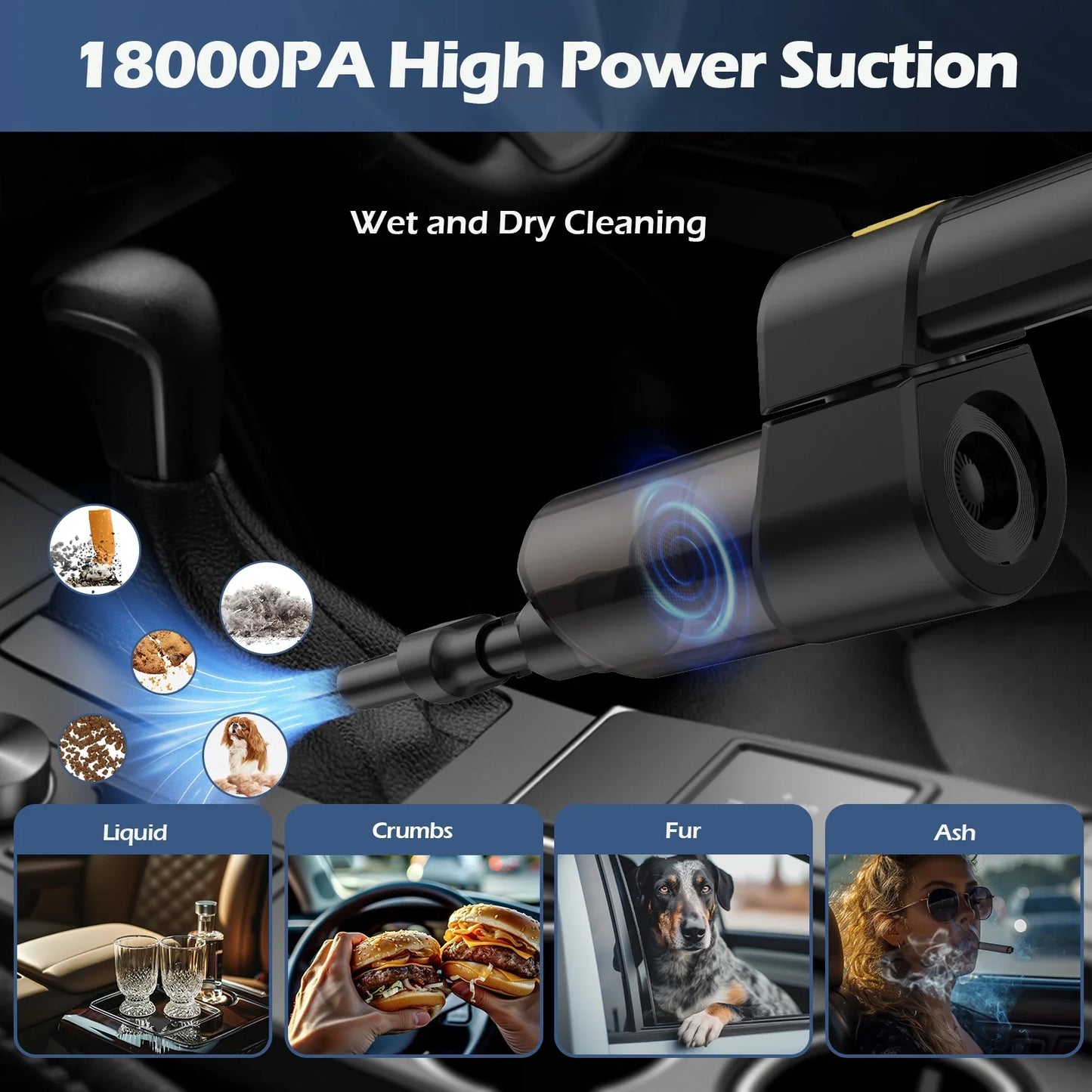 Suck It Up! The Super Duper 8-in-1 Cordless Car Vacuum - Because Your Car Deserves a Spa Day Too!