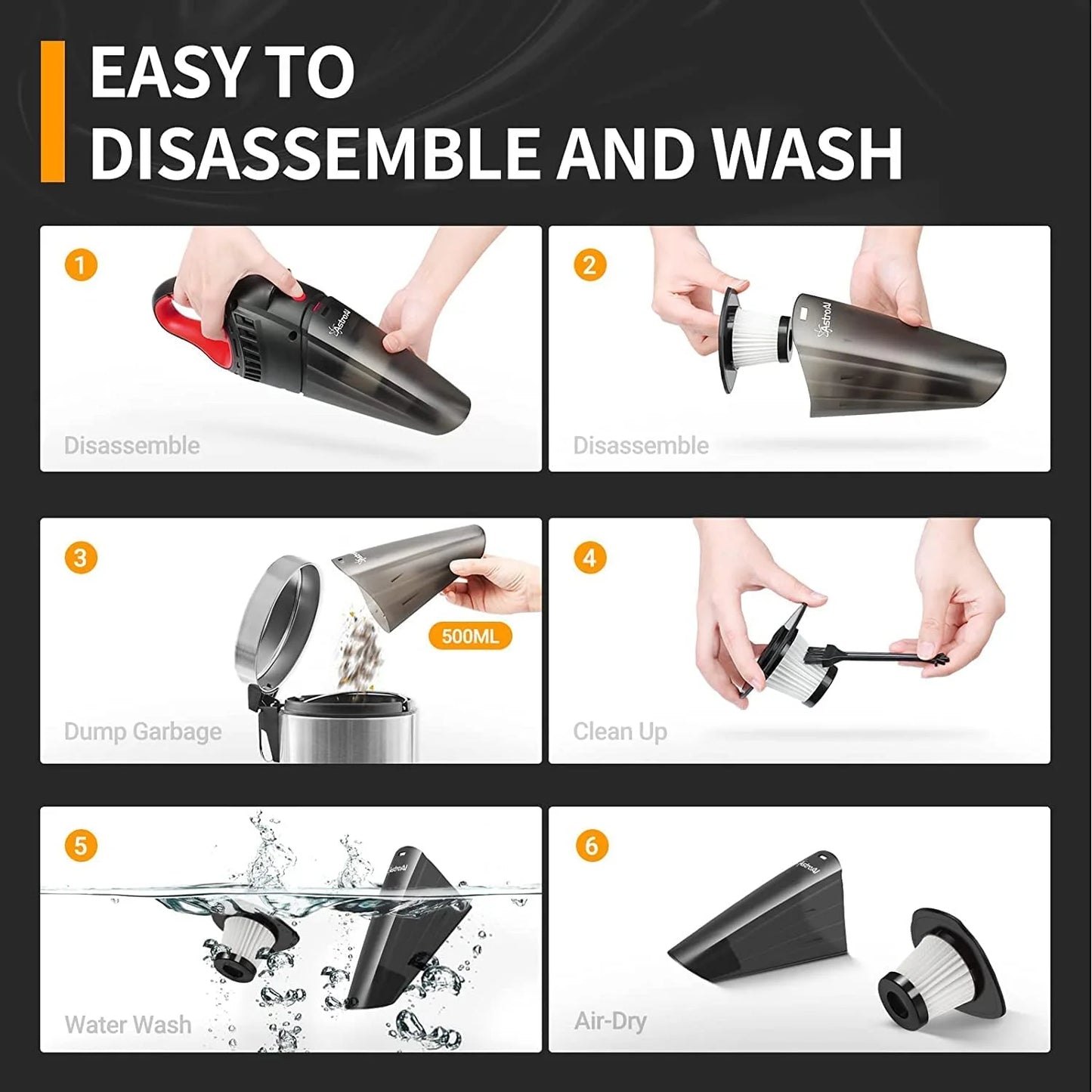 Dust Buster 3000: The Pocket-Sized Tornado That Fights Dirt in Your Car and Crumbs in Your Couch!