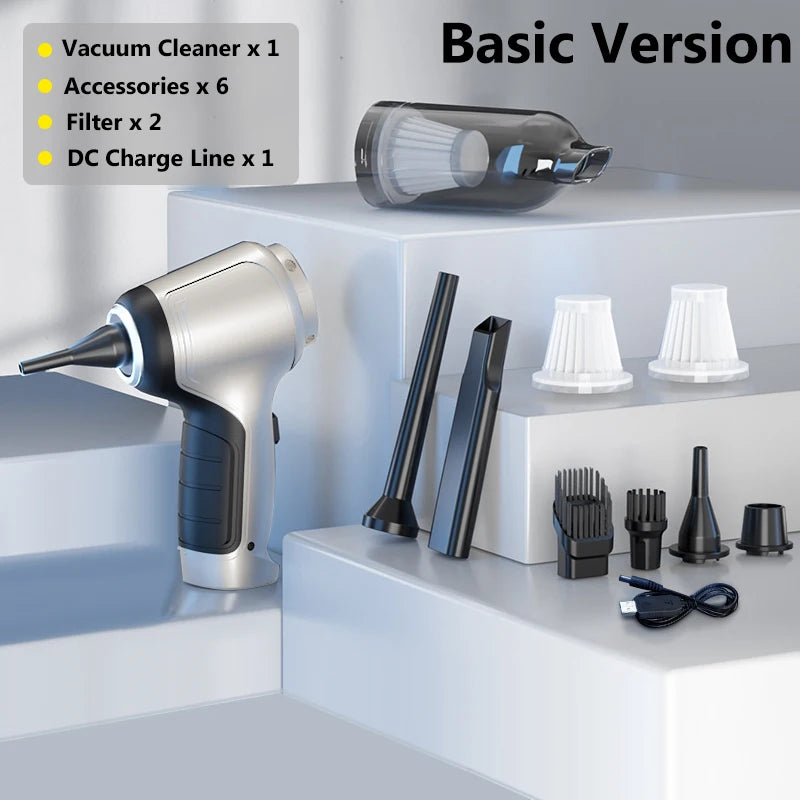 Clearance_Wireless Car Vacuum Cleaner Strong Cordless Cleaner Suction Handheld Auto Vacuum Home&Car Dual Use MiniVacuum Cleaner