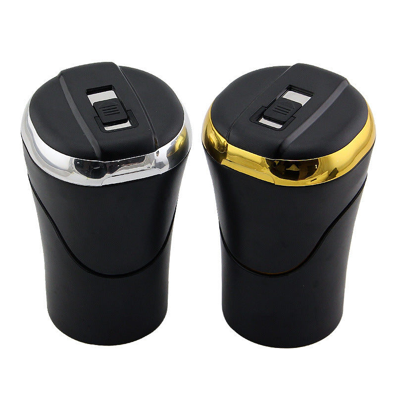 The "No-Fire, No-Foul, Rechargeable Car Trash Can with a Fancy Lid and Disco Light for Smokeless Shenanigans!