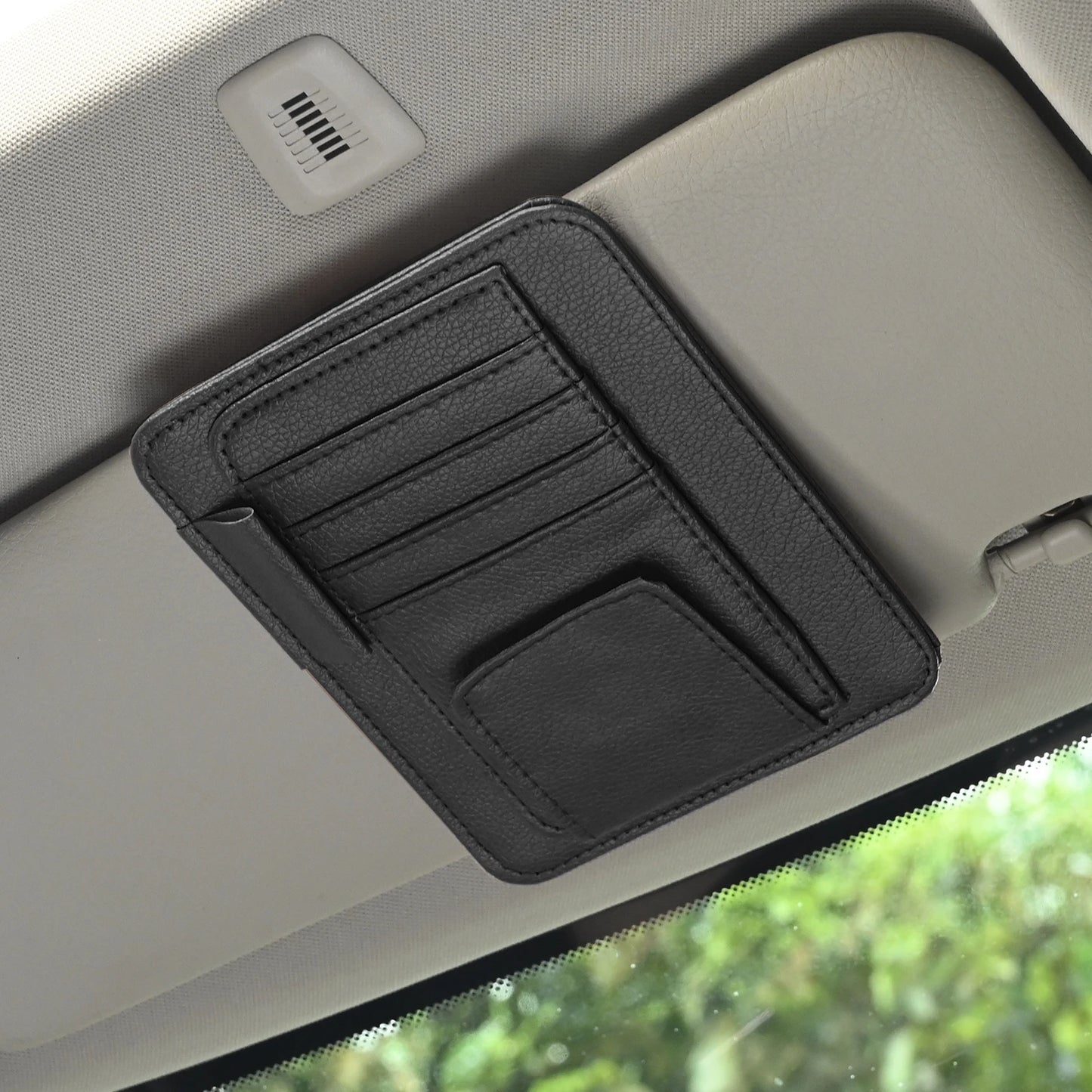 Car Visor Organizer Multi-Pocket Pouch Bag Card Glasses Storage Holder Scratch-resistant Auto Visor Holder For Car Interior Car
