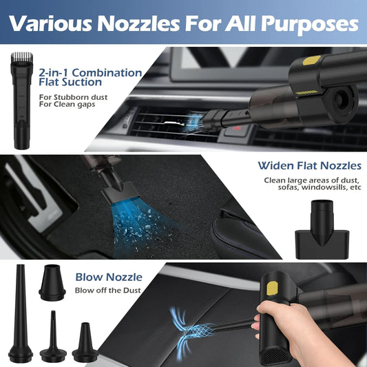 Suck It Up! The Super Duper 8-in-1 Cordless Car Vacuum - Because Your Car Deserves a Spa Day Too!