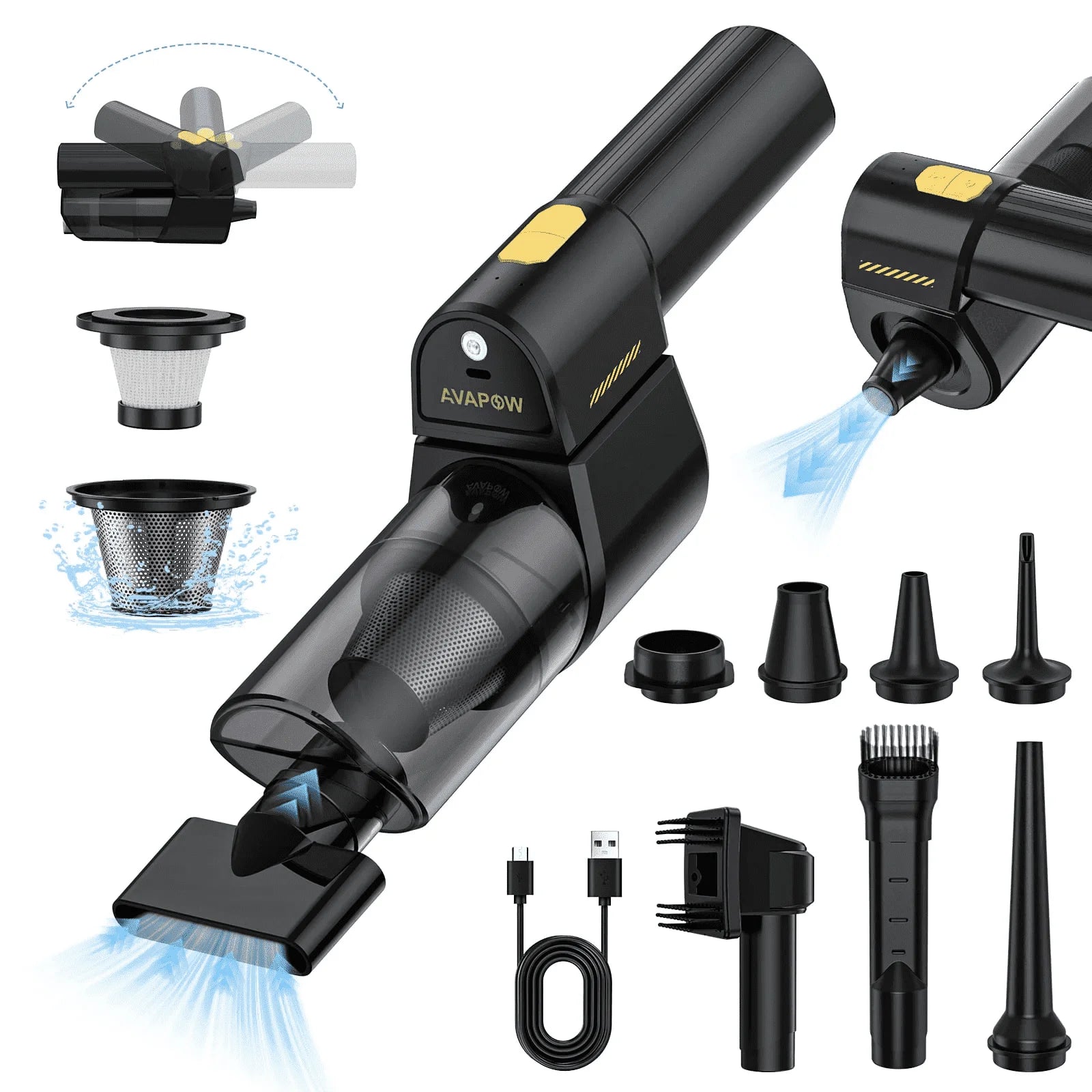 Suck It Up! The Super Duper 8-in-1 Cordless Car Vacuum - Because Your Car Deserves a Spa Day Too!