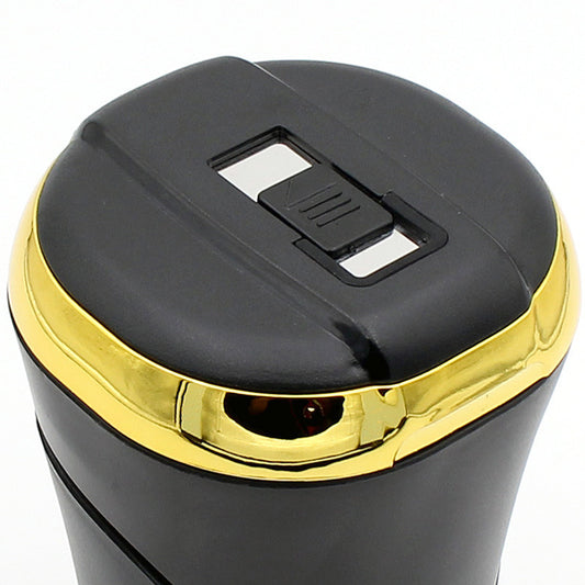 The "No-Fire, No-Foul, Rechargeable Car Trash Can with a Fancy Lid and Disco Light for Smokeless Shenanigans!